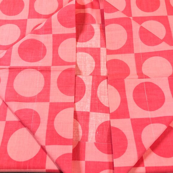 Vintage 70s Truprest CONCORD BLOCK Pink Pillowcase SINGLE: Mod Geometric Pattern - Picture 6 of 11